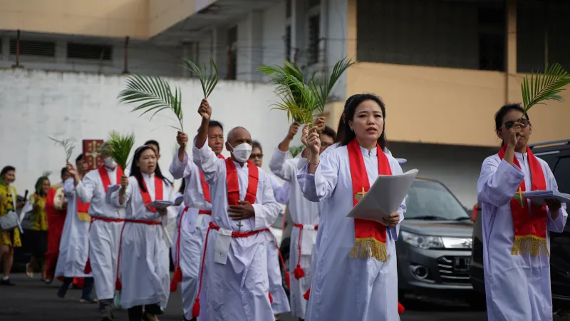 Menyongsong Pekan Suci: Kemeriahan Perayaan Minggu Palma di Gereja FX Kebon Dalem